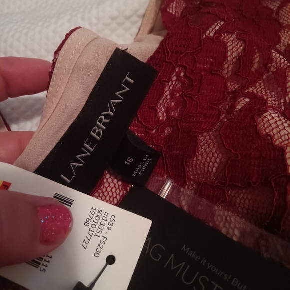 NWT Lane Bryant Lace Top Jumpsuit - Picture 8 of 14